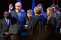 Tim Walz is sworn in as Minnesota's 41st governor at the Fitzgeral Theater in St Paul, Minnesota