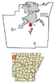 Washington County Arkansas Incorporated and Unincorporated areas Greenland Highlighted 0528660