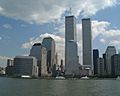 World trade center new york city from hudson august 26 2000