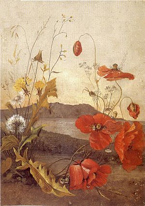 'Poppies', oil on canvas painting by Princess Ka'iulani, 1890