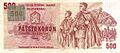 500 Czechoslovakan koruna 1993 Provisional Issue Obverse