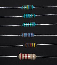 6 different resistors