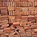 A block of fired bricks