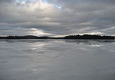 A frozen Paudash Lake