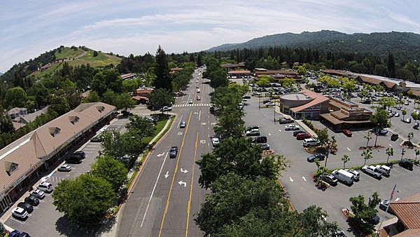 Aerial view of downtown Alamo CA