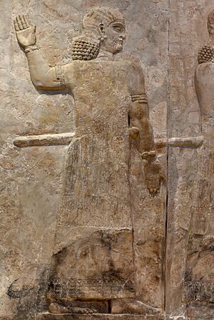 Assyrian master of ceremonies, part of a tributary scene. From Khorsabad, Iraq, c. 710 BCE.Iraq Museum