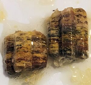 Bee pollen cell vertically stacked