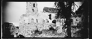 Berzy le Sec ruines de l'église - Fonds Berthelé - 49Fi1111
