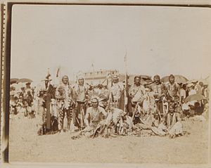 Blackfoot warriors, Macleod, Alberta (HS85-10-18724)