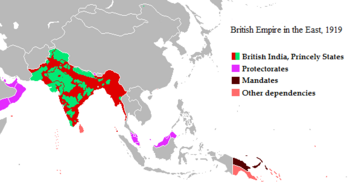 British Empire in the East, 1919