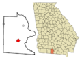 Brooks County Georgia Incorporated and Unincorporated areas Quitman Highlighted