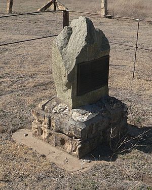 Carver homestead monument (Ness Co KS) looking NW 1