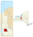 Cayuga County NY Scipio town highlighted