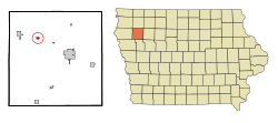 Location of Cleghorn, Iowa