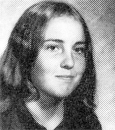 Chrisann Brennan in the 1972 edition of the Pegasus yearbook produced by Homestead High School