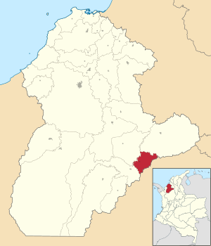 Location of the municipality and town of La Apartada in Córdoba, Department of Colombia.