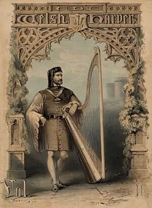 Dafydd ap Gwilym - Frontispiece John Parry's The Welsh Harper