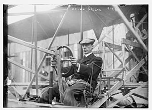 Dr. Wm. Greene at pilot wheel of aeroplane LCCN2014684352.jpg