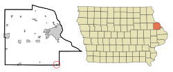 Location of Zwingle, Iowa