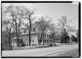 EXTERIOR VIEW, OBLIQUE PERSPECTIVE, LOOKING NORTHEAST ALONG SHELBY COUNTY 42, WITH FRONT AND SIDE ELEVATIONS. - Shelby Iron Works, Shelby Hotel, County Road 42, Shelby, Shelby HAER ALA,59-SHEL,1B-1