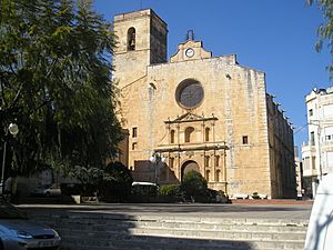 Església i plaça de Riudoms