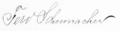 Ferdinand Schumacher signature