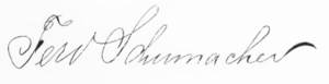 Ferdinand Schumacher signature