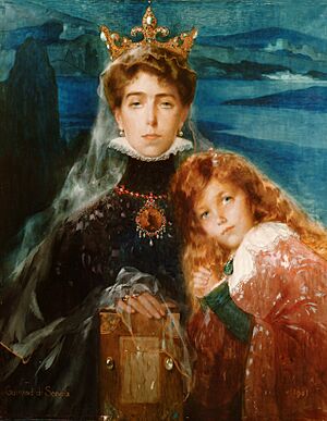 Guirand de Scevola - Victoria Melita of Saxe-Coburg and Gotha and her daughter