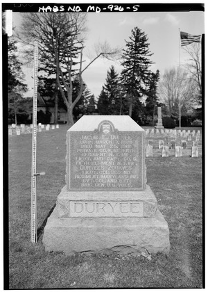 JACOB DURYEE MONUMENT - Antietam National Cemetery, Shepherdstown Pike (State Route 34), Sharpsburg, Washington County, MD HABS MD,22-SHARP,1-5