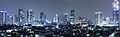 Jakarta skyline at night. Business District area at Jalan Rasuna Said, South Jakarta, as seen from Kuningan District, South Jakarta, Indonesia
