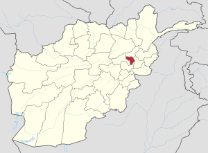 Map of Afghanistan with Kapisa highlighted