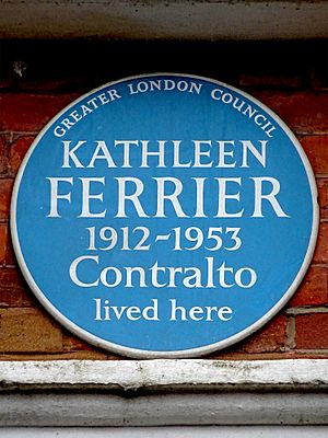 Kathleen Ferrier 1912-1953 contralto lived here