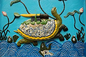 Kim Qui and the Restored Sword (Hoan Kiem) in ceramics