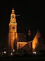 Maassluis Grote Kerk bij avond