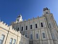 Manti temple distance sky shot