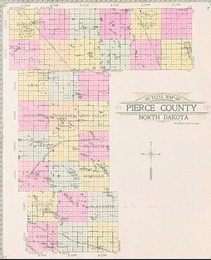 Map of Pierce County, N.D., 1910