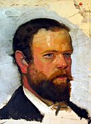 Michael Ancher - Unfinished portrait of Adrian Stokes