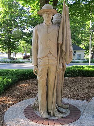 Monument honoring a Confederate Soldier located in the Garden of Honor at the Allendale Community Park.