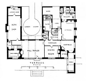 Munstead Wood, floorplan, fig 22 (Modern Homes, 1909)