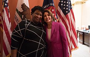 Nancy Pelosi meets with Stacey Abrams