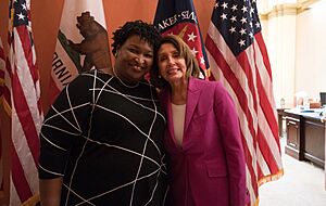 Nancy Pelosi meets with Stacey Abrams