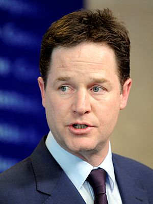 Photograph of Nick Clegg aged 44 in 2011