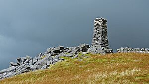 Obelisk at the summit of Mynydd Tal-y-Mignedd, Wales