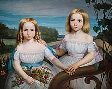 Olympe and Flore Chauveau by Theophile Hamel, 1851-1852