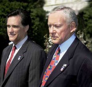 Orrin Hatch and Mitt Romney