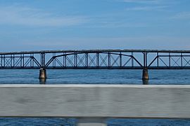 Parker deck-trussed span of Bahia Honda Rail Bridge