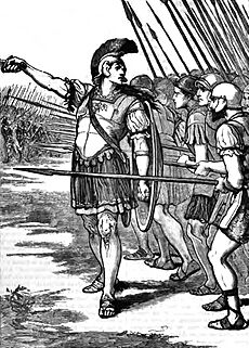 Pelopidas leading the Thebans at the battle of Leuctra