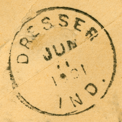 Postmark from the Dresser post office