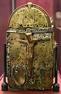 Reliquiario del corp naomh (sacro corpo), argento e bronzo con cristallo di rocca, da Templecross, co. Westmeath, x poi xv secolo, 01