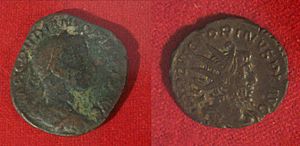 Roman coins excavated in Essaouira 3rd century and late Roman Empire